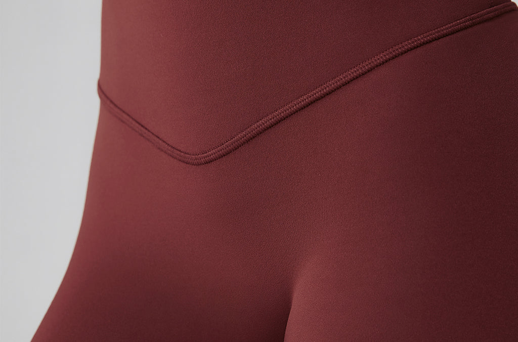 Women's Hugcurve No Front Seam Biker Shorts 6" Clay Brown