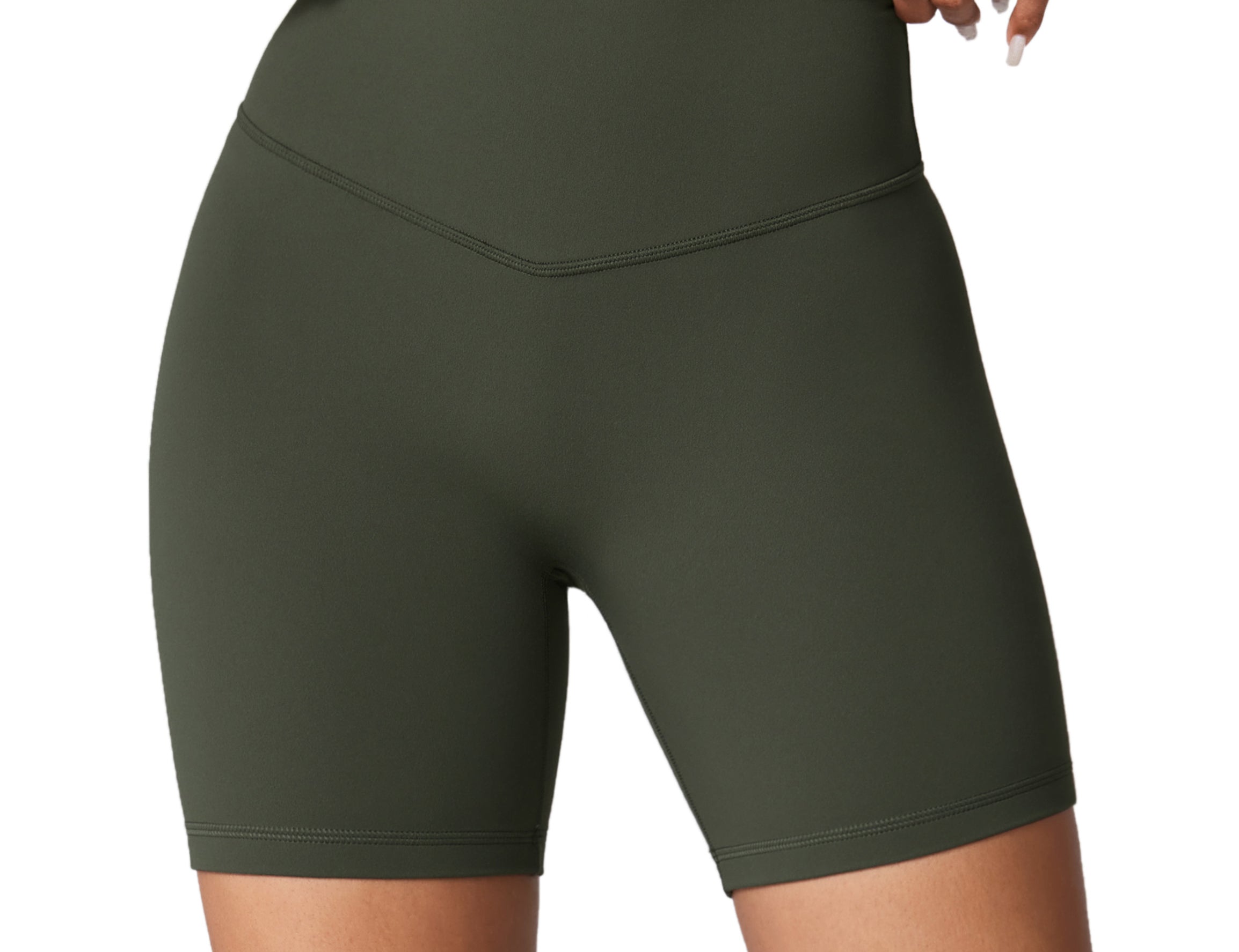 Women's Hugcurve No Front Seam Biker Shorts 6" Stardust