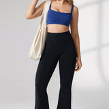 Women's Hugcurve No Front Seam Flare Leggings 31'' Dark Plum