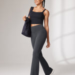 Women's Hugcurve No Front Seam Flare Leggings 31'' Twilight Blue