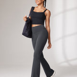 Women's Hugcurve No Front Seam Flare Leggings 31'' Twilight Blue