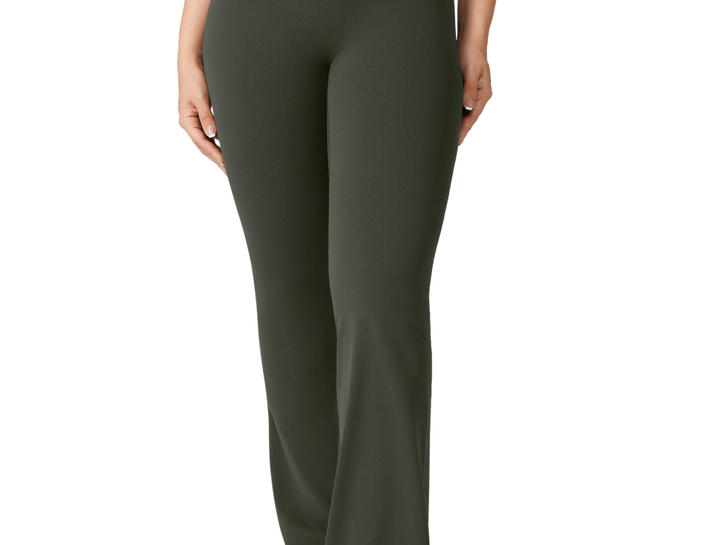 Women's Hugcurve No Front Seam Flare Leggings 31'' Aspen Olive
