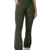 Women's Hugcurve No Front Seam Flare Leggings 33.5'' Aspen Olive