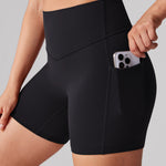 Women's Hugcurve No Front Seam Pockets Shorts 5" Noctilucence Blue