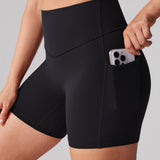 Women's Hugcurve No Front Seam Pockets Shorts 5" Noctilucence Blue