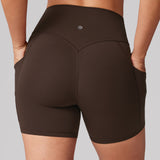 Women's Hugcurve No Front Seam Pockets Shorts 5" Royal Blues