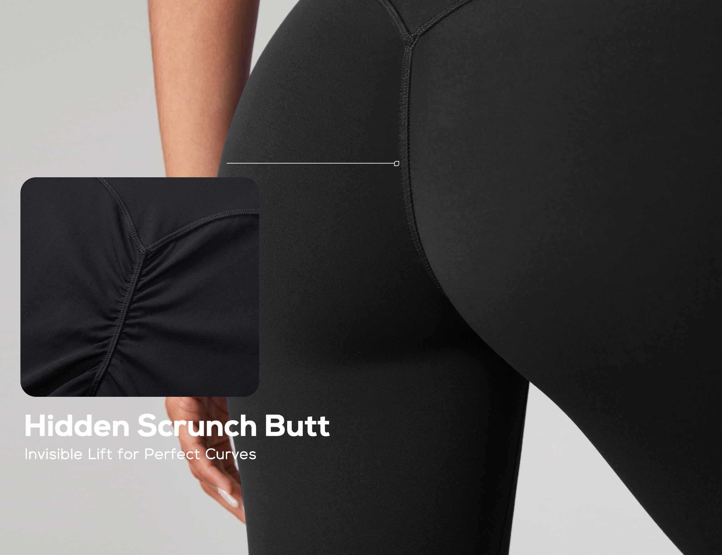 Women's Hugcurve Hidden Scrunch Butt Leggings 25" - No Front Seam Noctilucence Blue