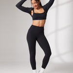 Women's Hugcurve Hidden Scrunch Butt Leggings 25" - No Front Seam Black