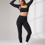 Women's Hugcurve Hidden Scrunch Butt Leggings 25" - No Front Seam Black