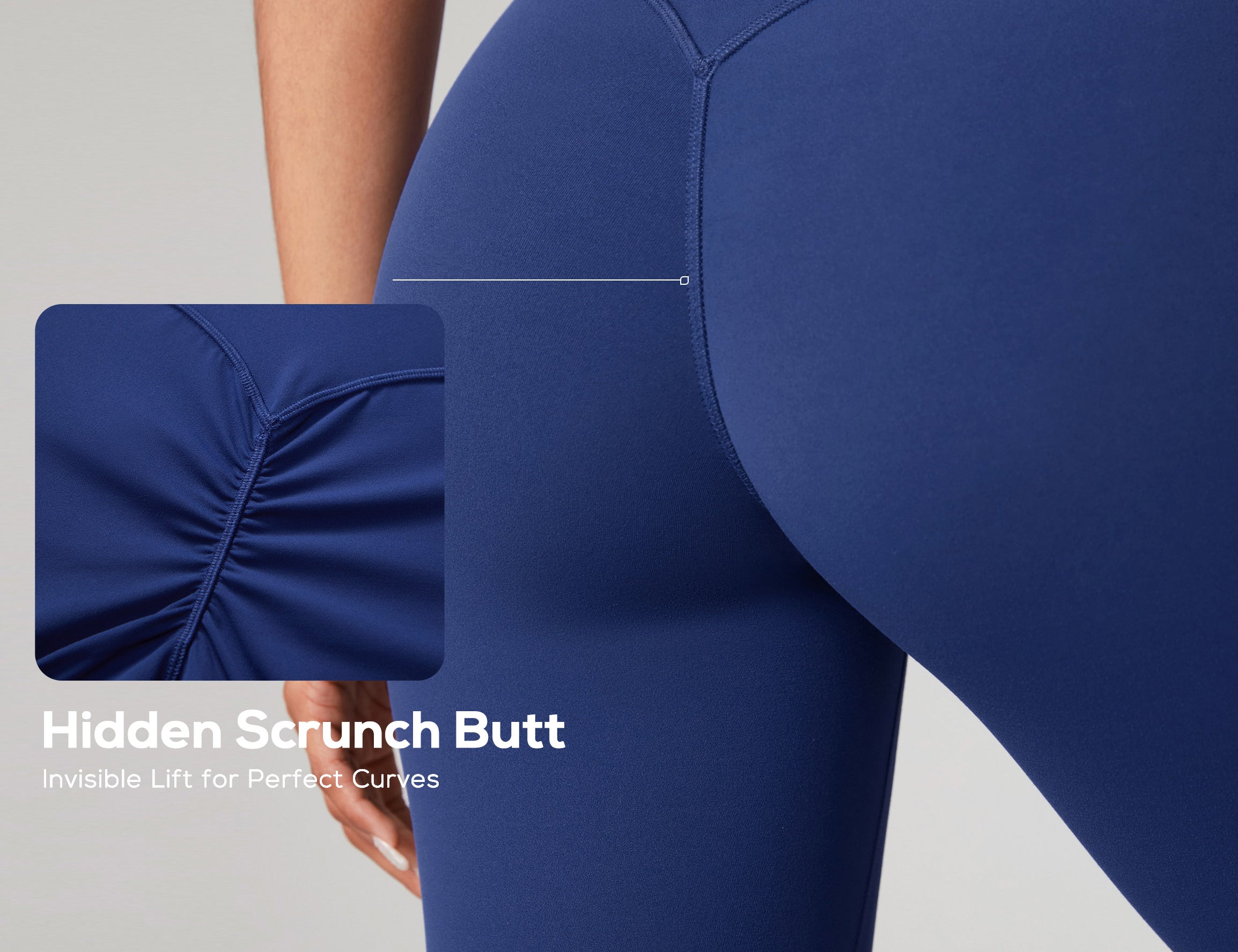 Women's Hugcurve Hidden Scrunch Butt Leggings 25" - No Front Seam Graphite Grey