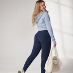 Women's Hugcurve Hidden Scrunch Butt Leggings 25" - No Front Seam Noctilucence Blue
