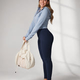 Women's Hugcurve Hidden Scrunch Butt Leggings 25" - No Front Seam Noctilucence Blue