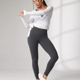 Women's Hugcurve Hidden Scrunch Butt Leggings 25" - No Front Seam Clay Brown