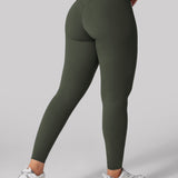 Women's Hugcurve Hidden Scrunch Butt Leggings 25" - No Front Seam Clay Brown