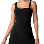 Women's Hugcurve One Shoulder Tennis Dress - Detachable Strap Desert Sage