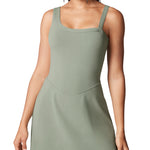 Women's Hugcurve One Shoulder Tennis Dress - Detachable Strap Desert Sage