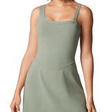Women's Hugcurve One Shoulder Tennis Dress - Detachable Strap Desert Sage