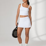 Women's Hugcurve Tennis Skirts with Inner Pockets Black