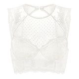 Women's Classic Lacy Mesh Bra Top Ivory