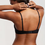 Women's Romantic Lace Plunge Bra Black