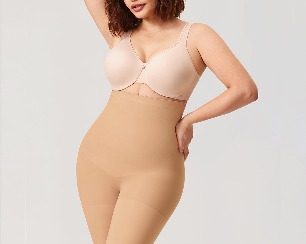 Women's High Waisted Shapewear Short Natural