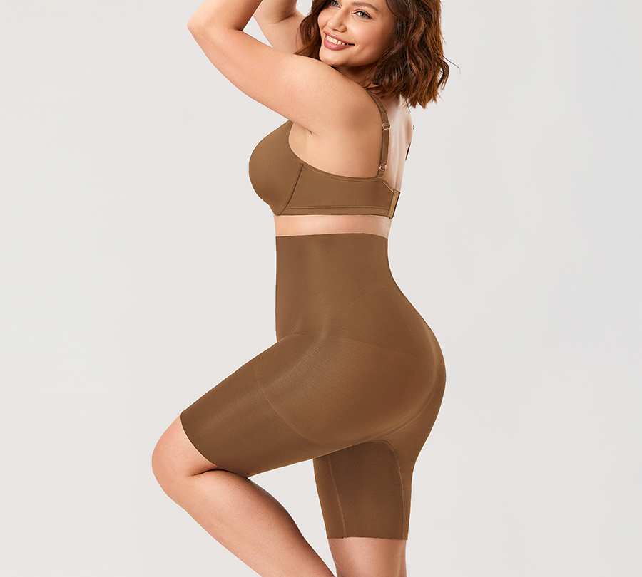 Women's High Waisted Shapewear Short Chipmunk