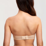 Women's Sexy Mesh Strapless Bra Beige @model_info:ES2