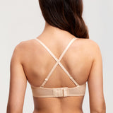 Women's Sexy Mesh Strapless Bra Beige @model_info:ES4