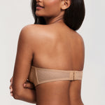 Women's Sexy Mesh Strapless Bra Natural @model_info:ES3
