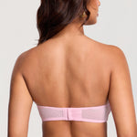 Women's Sexy Mesh Strapless Bra Sweet Pink @model_info:ES3