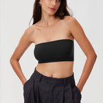 Women's Seamless Bandeau Bra Black