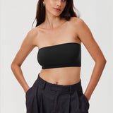 Women's Seamless Bandeau Bra Black