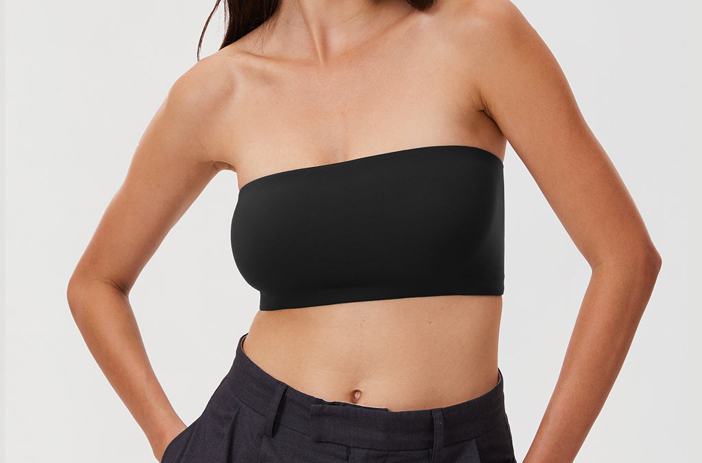 Women's Seamless Bandeau Bra Black