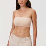 Women's Seamless Bandeau Bra Light Oatmeal