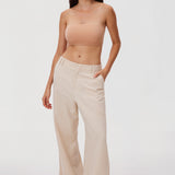 Women's Seamless Bandeau Bra Cream Coffee
