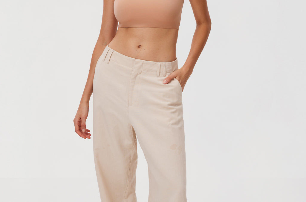 Women's Seamless Bandeau Bra Cream Coffee
