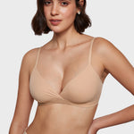 Women's Crossover Bralette Warm Beige