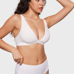 Women's Inbarely® Soft Deep V Triangle Bralette Snow White