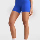 INGIA Womens High Waist No Front Seam Scrunch Butt Biker Shorts 5'' V-Back Scrunch Booty Gym Workouts Royal