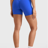 INGIA Womens High Waist No Front Seam Scrunch Butt Biker Shorts 5'' V-Back Scrunch Booty Gym Workouts Royal