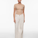 Women's Single Layer Basic Short Sleeve Top - Crew Neck Black