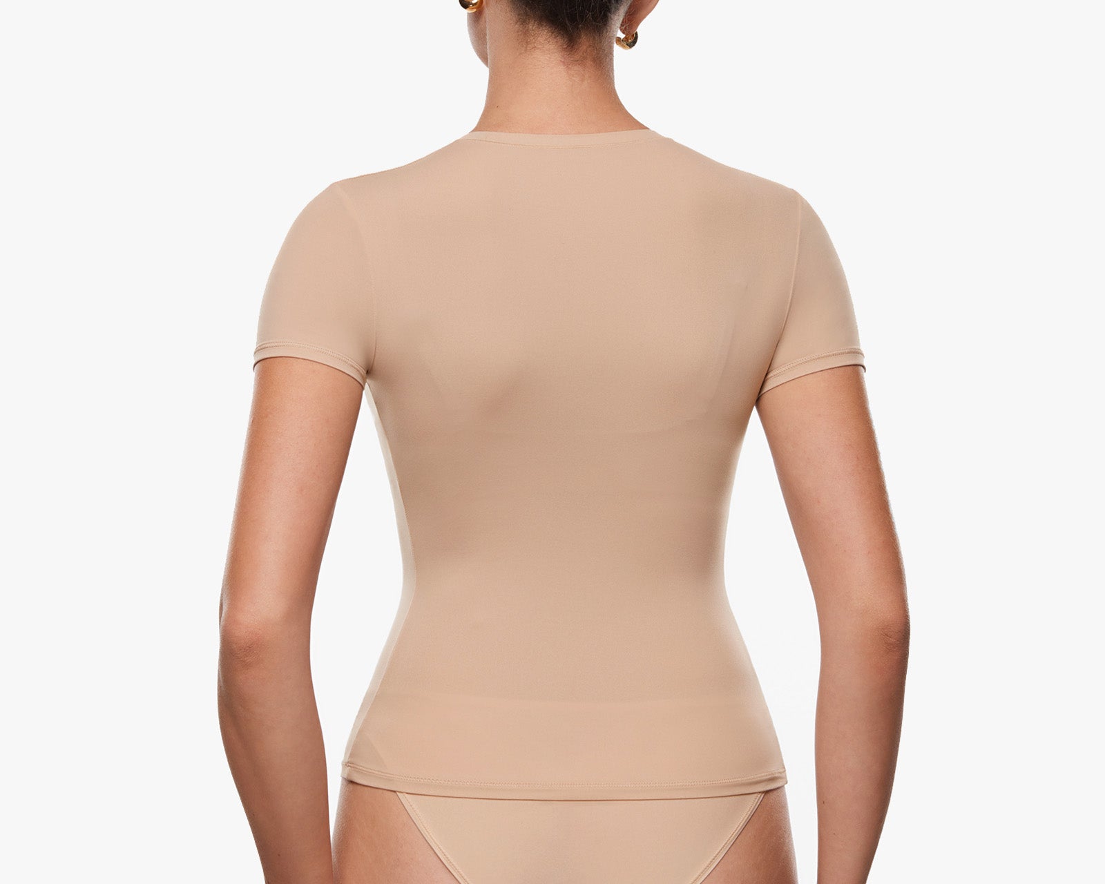 Women's Single Layer Basic Short Sleeve Top - Crew Neck Black