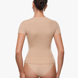 Women's Single Layer Basic Short Sleeve Top - Crew Neck Black