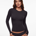 Women's Thermal Crewneck Long Sleeve Top Aurora Red