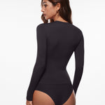 Women's Thermal Crewneck Long Sleeve Top Black