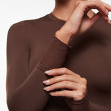 Women's Thermal Crewneck Long Sleeve Top Black