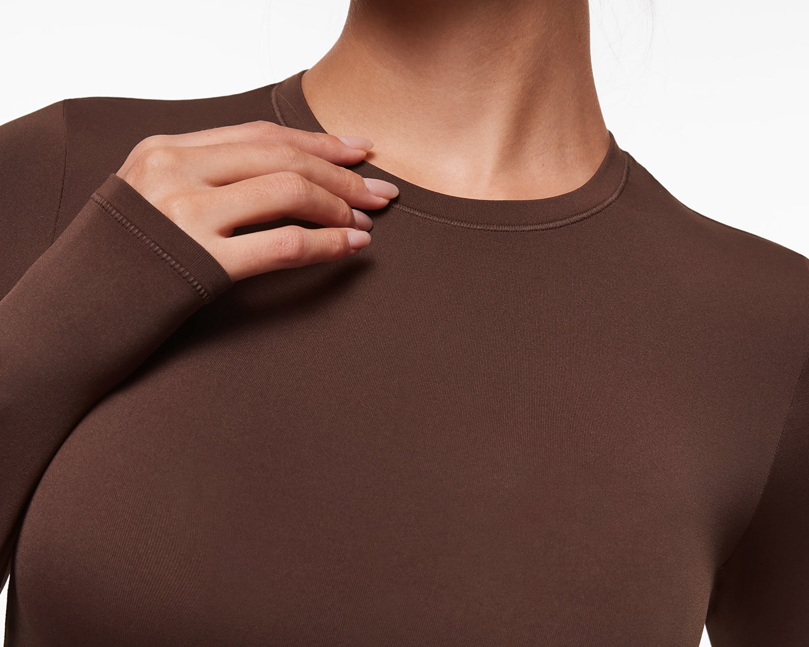 Women's Thermal Crewneck Long Sleeve Top Black