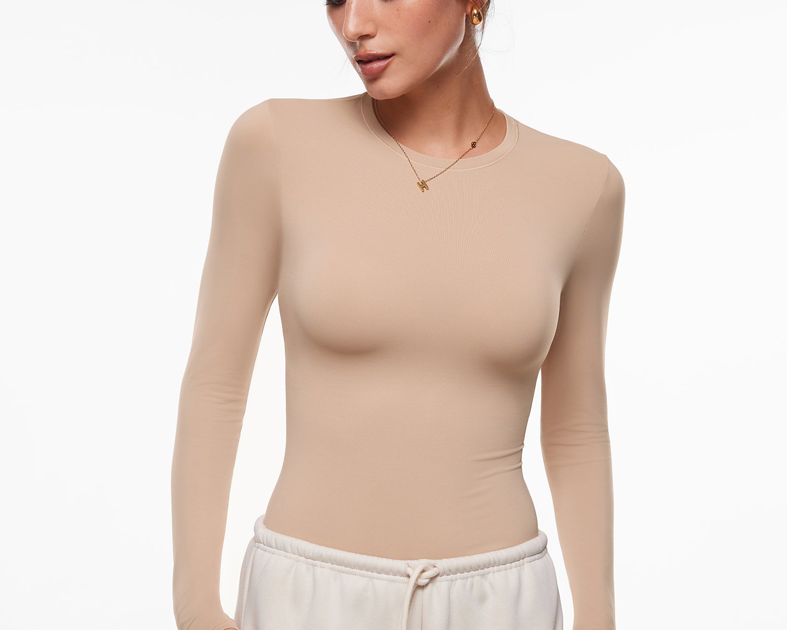 Women's Thermal Crewneck Long Sleeve Top Hazelnut