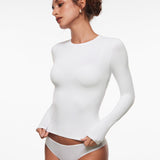 Women's Thermal Crewneck Long Sleeve Top Hazelnut