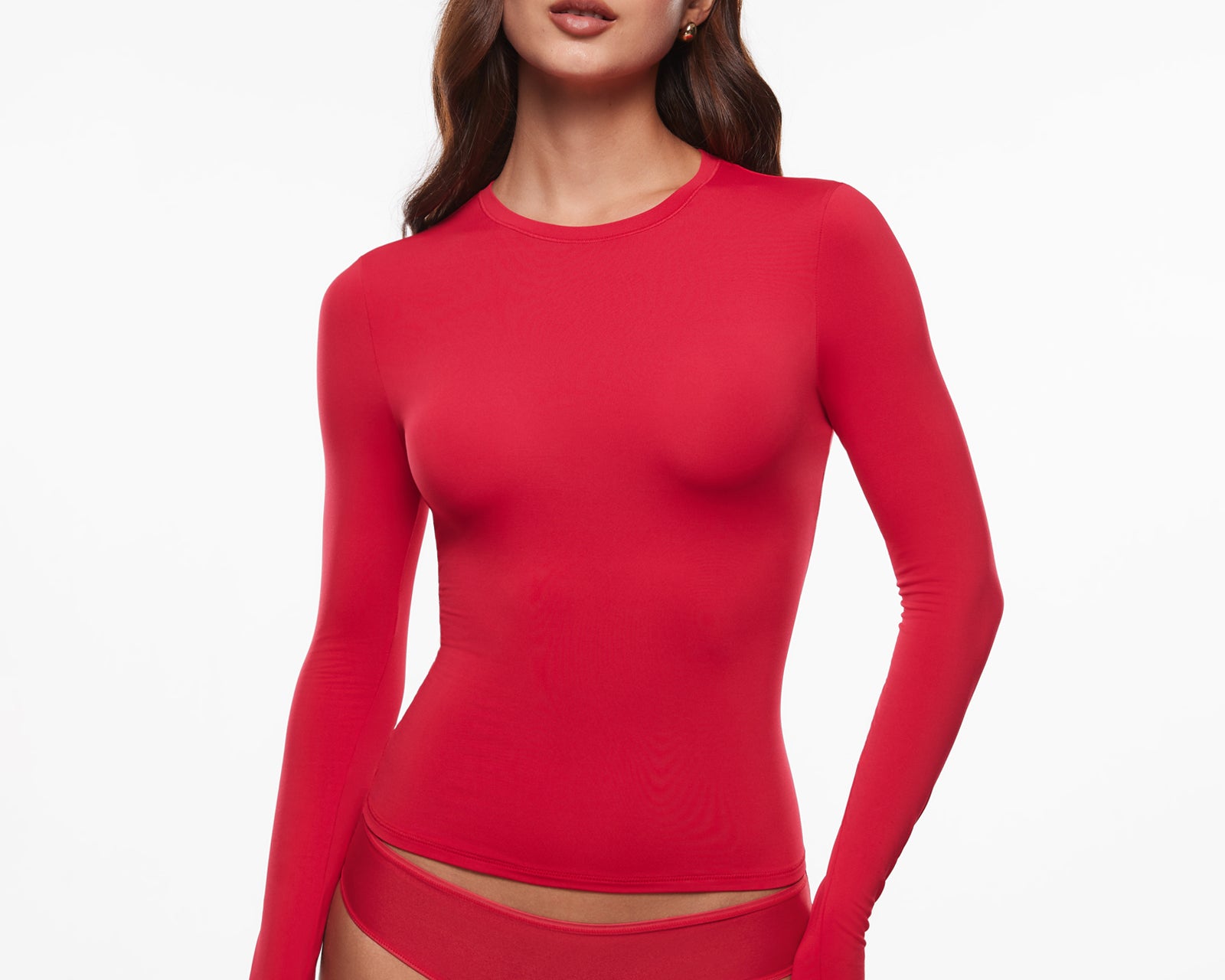 Women's Thermal Crewneck Long Sleeve Top Aurora Red